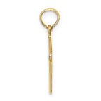 FJC Finejewelers 14k Yellow Gold Beveled Cross with Round Tips Charm