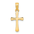 FJC Finejewelers 14k Yellow Gold Beveled Cross with Round Tips Charm