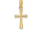 FJC Finejewelers 14k Yellow Gold Beveled Cross with Round Tips Charm