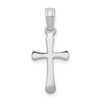 FJC Finejewelers 14k White Gold Beveled Cross with Round Tips Charm