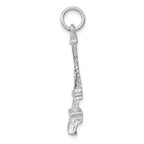 FJC Finejewelers 14k White Gold Solid Polished Eiffel Tower Charm