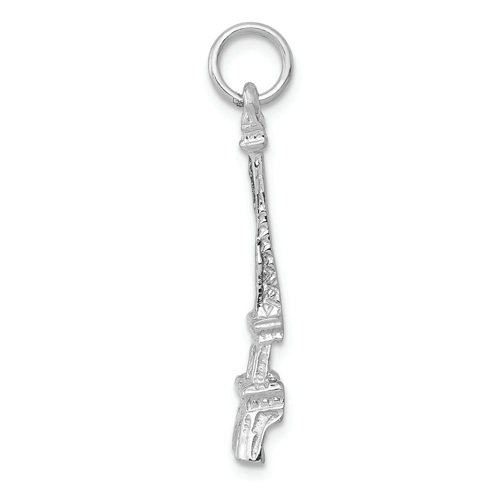 FJC Finejewelers 14k White Gold Solid Polished Eiffel Tower Charm