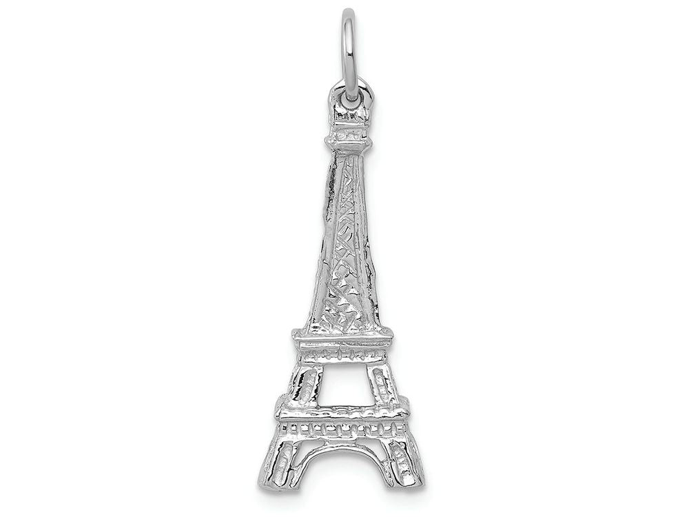 FJC Finejewelers 14k White Gold Solid Polished Eiffel Tower Charm
