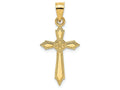 FJC Finejewelers 14k Yellow Gold Cross with Engraved Edges Pinwheel Center Charm