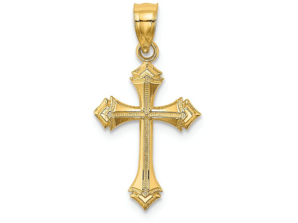 FJC Finejewelers 14k Yellow Gold Crosssmall Arrow Ends Charm