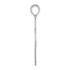 FJC Finejewelers 14k White Gold Cross with Heart Center Stripes Charm