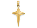 FJC Finejewelers 14k Yellow Gold Triangle Tipped Cross Polish Charm
