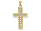 FJC Finejewelers 14k Yellow Gold Beaded Outlinefiligree Center Cross Charm