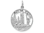 FJC Finejewelers 14k White Gold Solid Polished New York City In Disc Charm