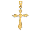 FJC Finejewelers 14k Yellow Gold Bright Cut Cross with Fancy Edges Box Center Charm