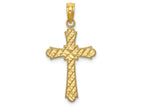 FJC Finejewelers 14k Yellow Gold Bright Cut Marquis Shapes Cross Charm