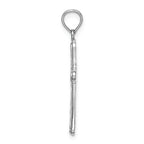 FJC Finejewelers 14k White Gold Bright Cut Marquis Shapes Cross Charm