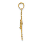 FJC Finejewelers 14k Yellow Gold Crucifix with Fancy Tips Charm