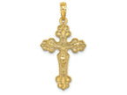 FJC Finejewelers 14k Yellow Gold Bright Cut Crucifix with Fancy Tips Charm