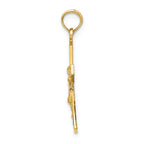FJC Finejewelers 14k Yellow Gold Crucifixbeveled Edges Charm