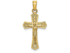 FJC Finejewelers 14k Yellow Gold Crucifixbeveled Edges Charm