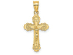 FJC Finejewelers 14k Yellow Gold Crucifix with Scalloped Edge Charm