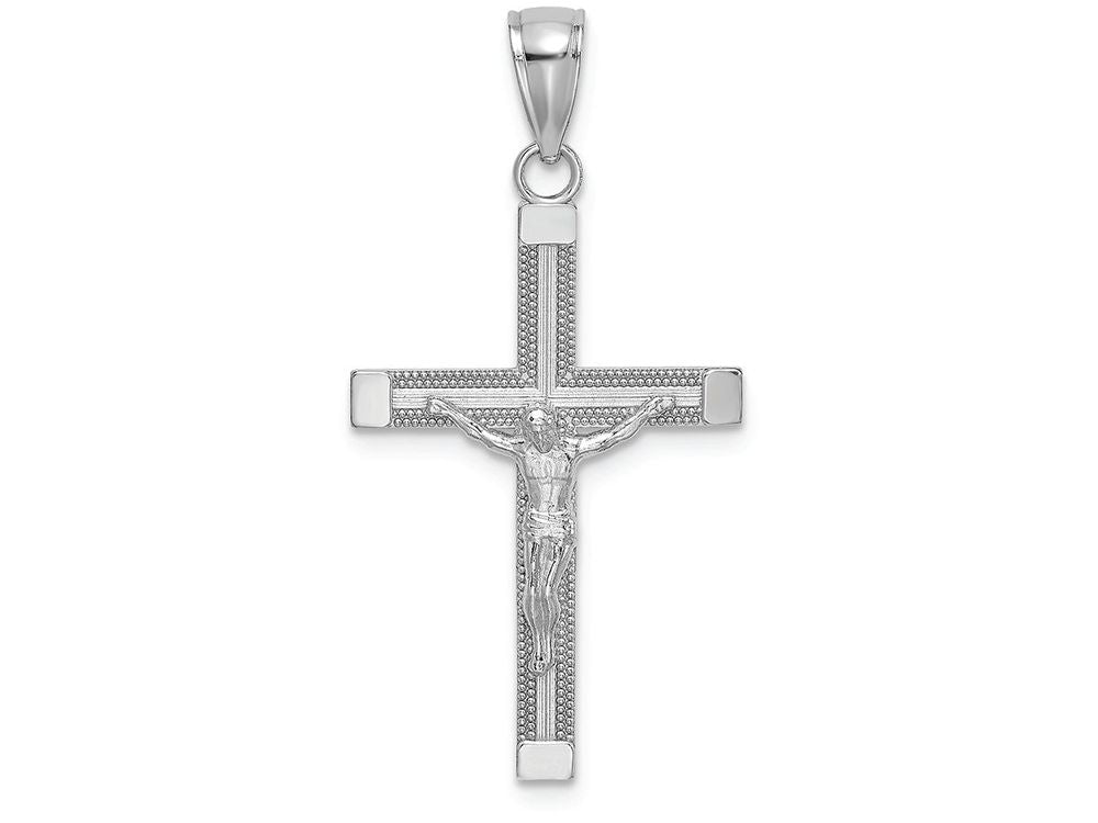 FJC Finejewelers 14k White Gold Crucifix Charm