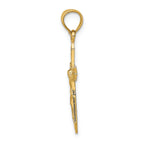 FJC Finejewelers 14k Yellow Gold Crucifix with Arrow Pointed Ends Charm