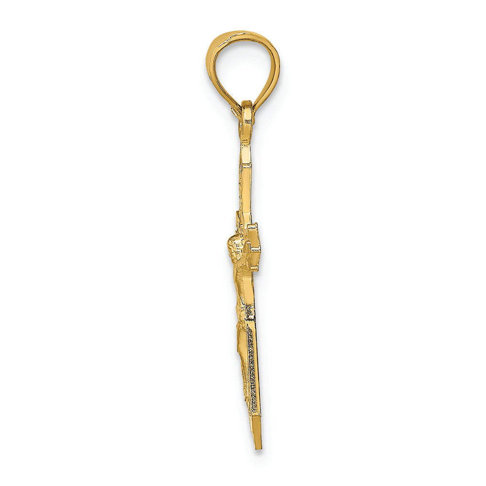 FJC Finejewelers 14k Yellow Gold Crucifix with Arrow Pointed Ends Charm