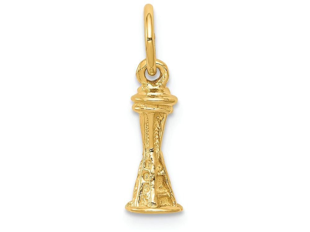 FJC Finejewelers 14k Yellow Gold Solid Polished 3d Seattle Space Needle Charm