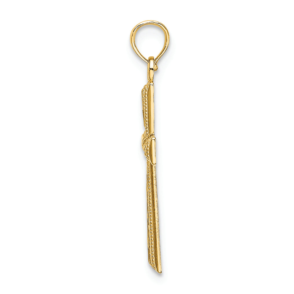 FJC Finejewelers 14k Yellow Gold Bright Cut Cross with X Center Edges Charm
