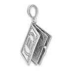 FJC Finejewelers 14k White Gold 3d Ten Commandments Bookmoveable Pages Charm