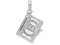 FJC Finejewelers 14k White Gold 3d Ten Commandments Bookmoveable Pages Charm