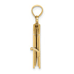 FJC Finejewelers 14k Yellow Gold 3d Santa Biblia Bookspanish Biblemoveable Pages Charm