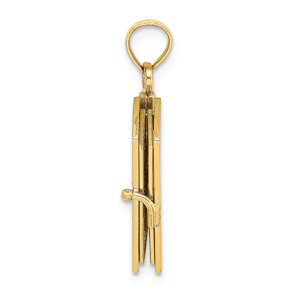 FJC Finejewelers 14k Yellow Gold 3d Santa Biblia Bookspanish Biblemoveable Pages Charm