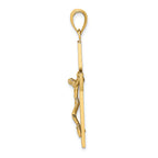 FJC Finejewelers 14k Yellow Gold Crucifix On Swirl Cross Charm