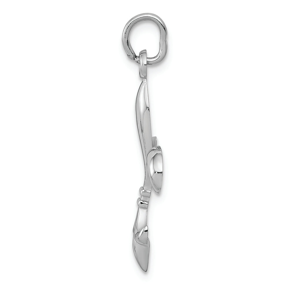 FJC Finejewelers 14k White Gold Polished Fleur De Lis Charm