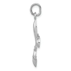 FJC Finejewelers 14k White Gold Polished Fleur De Lis Charm