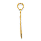 FJC Finejewelers 14k Yellow Gold Beveled Tip Cross Charm