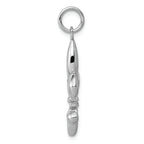 FJC Finejewelers 14k White Gold Solid Polished 3dimensional Fleur De Lis Charm