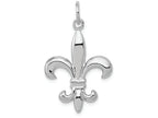 FJC Finejewelers 14k White Gold Solid Polished 3dimensional Fleur De Lis Charm