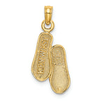 FJC Finejewelers 14k Yellow Gold Key West Double Flip-flop Charm