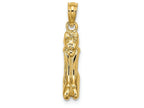 FJC Finejewelers 14k Yellow Gold 3d Marco Island Cat Charm