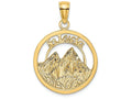 FJC Finejewelers 14k Yellow Gold St. Lucia Twin Pitons In Frame Charm