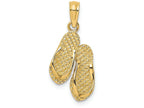 FJC Finejewelers 14k Yellow Gold Cape May Double Flip-flop Charm