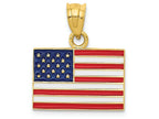FJC Finejewelers 14k Yellow Gold Enameled United States Flag Charm