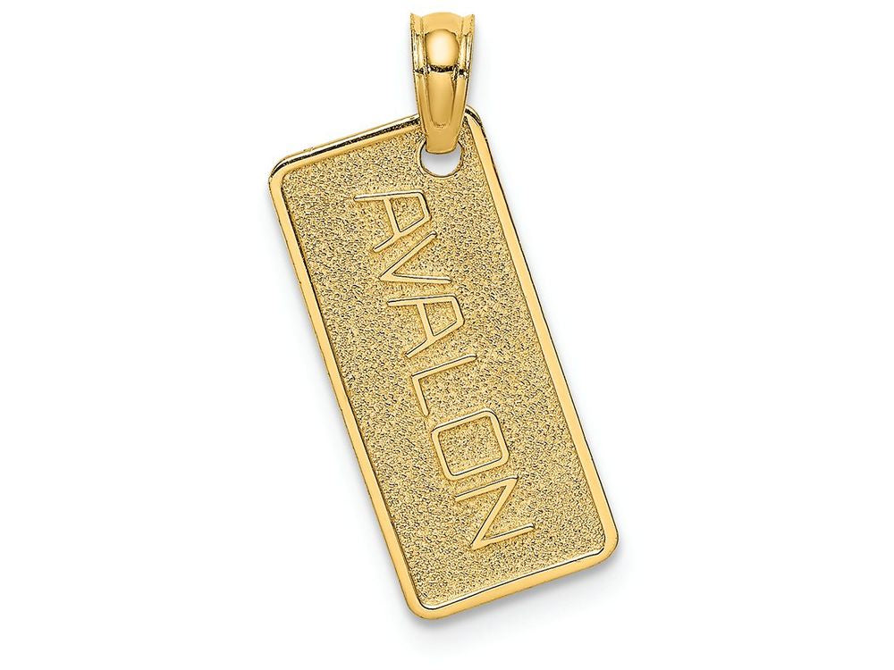 FJC Finejewelers 14k Yellow Gold Avalon License Plate Charm