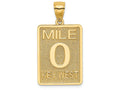 FJC Finejewelers 14k Yellow Gold Mile Marker 0key West Charm