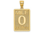 FJC Finejewelers 14k Yellow Gold Mile Marker 0key West Charm