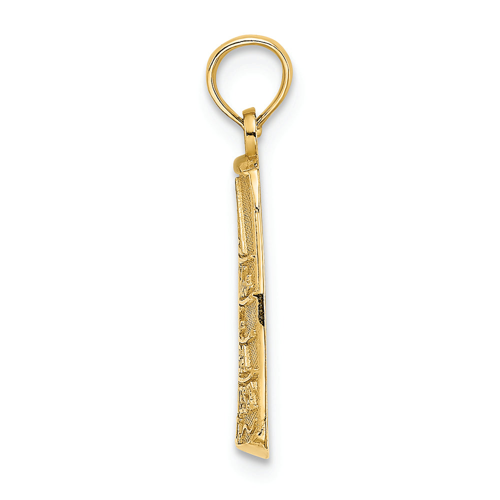 FJC Finejewelers 14k Yellow Gold Small Southern Most Point Usakey West  Fl Charm