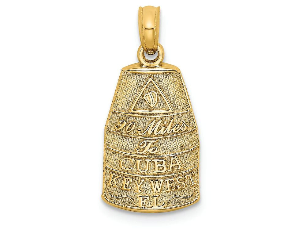 FJC Finejewelers 14k Yellow Gold Small Southern Most Point Usakey West  Fl Charm