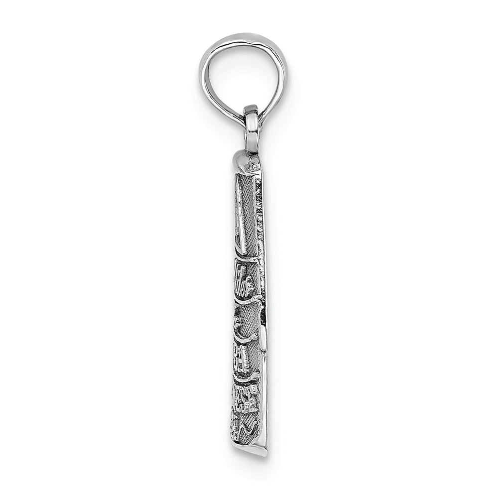 FJC Finejewelers 14k White Gold White Small Southern Most Point Usakey West  Fl Charm