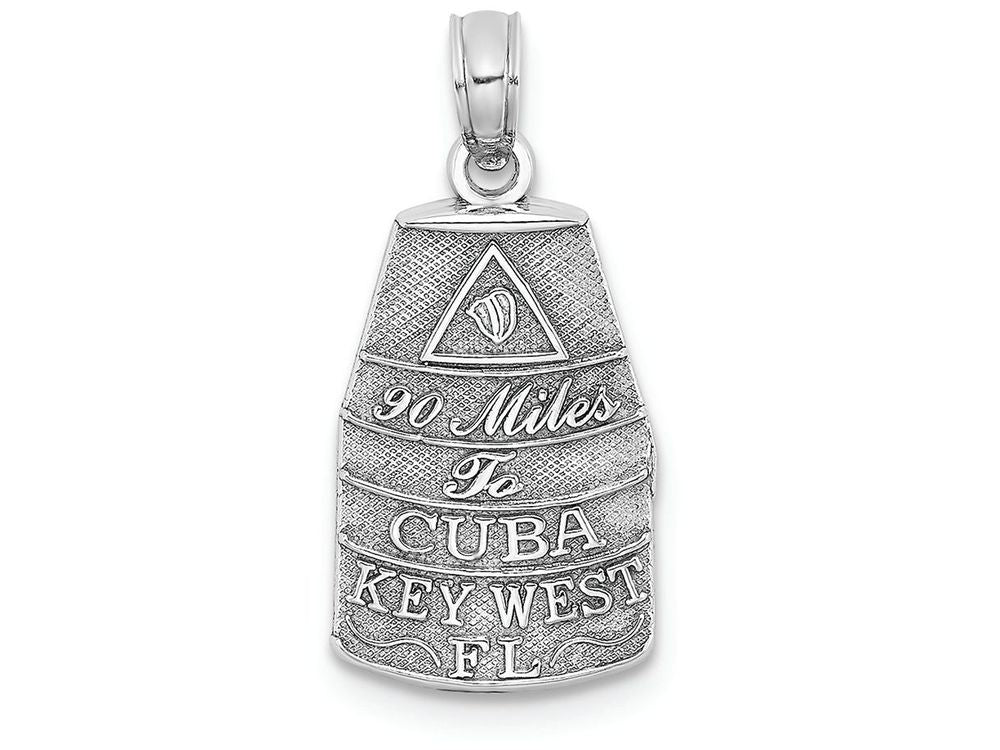 FJC Finejewelers 14k White Gold White Small Southern Most Point Usakey West  Fl Charm