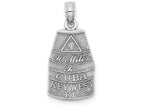 FJC Finejewelers 14k White Gold White Small Southern Most Point Usakey West  Fl Charm