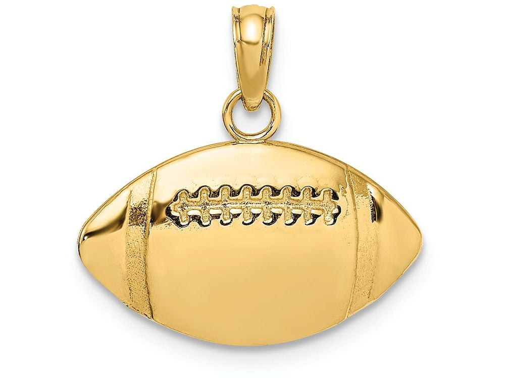 FJC Finejewelers 14k Yellow Gold Football Charm Engraveable